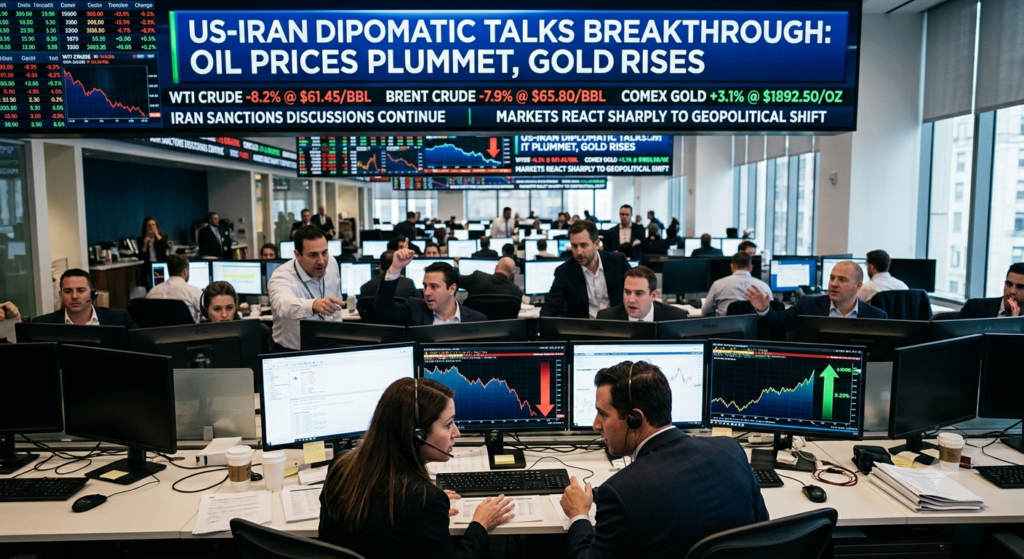 US Iran war talks advance - oil drops and gold rises